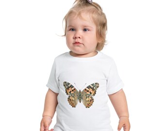 Vintage Orange Butterfly Baby T-Shirt | Nature Insect Tee