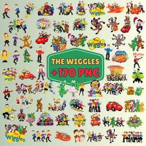 170+ Wiggles PNG-paket | Wiggles-fan png | Barnmusikband-tecknad PNG | Barnfödelsedagsfest | Digital nedladdning av födelsedag