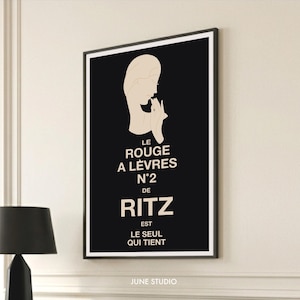 Svart, fetstilig typografi: Art Deco-poster, modern, feminin heminredning (digital nedladdning)