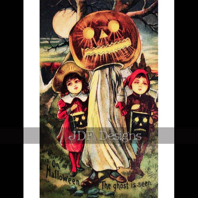 Instant Digital Download Vintage Antique Graphic Halloween - Etsy