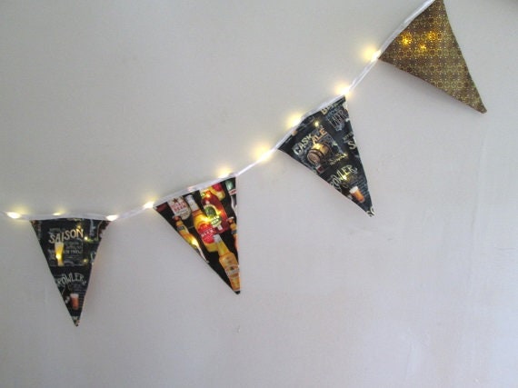 Beer Theme Party Bunting Decoration With Led Lights Battery Etsy