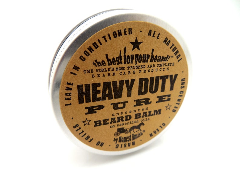 Honest Amish Heavy Duty PURE-Fragrance Free 2 ounce tin Beard Conditioner image 3