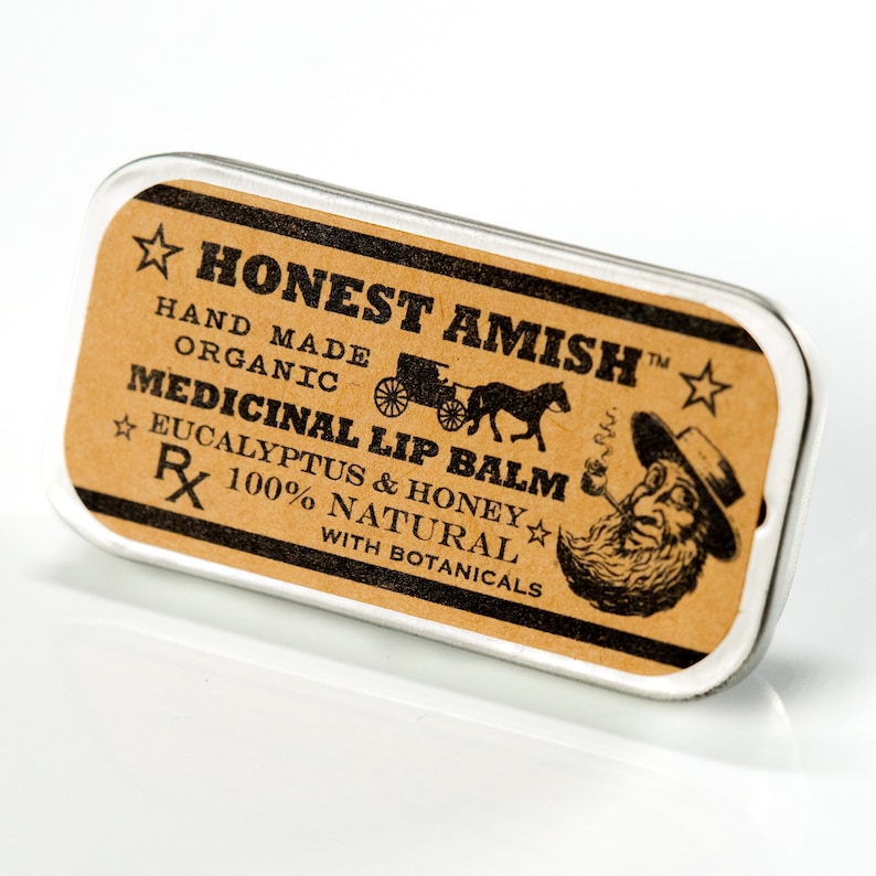 Medicinal Lip Balm Natural, Organic, and Herbal lip balm Honest Amish image 1