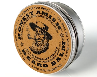 Honest Amish Beard Balm - 4 OUNCE TIN - Big -  Natural and Organic Conditioner