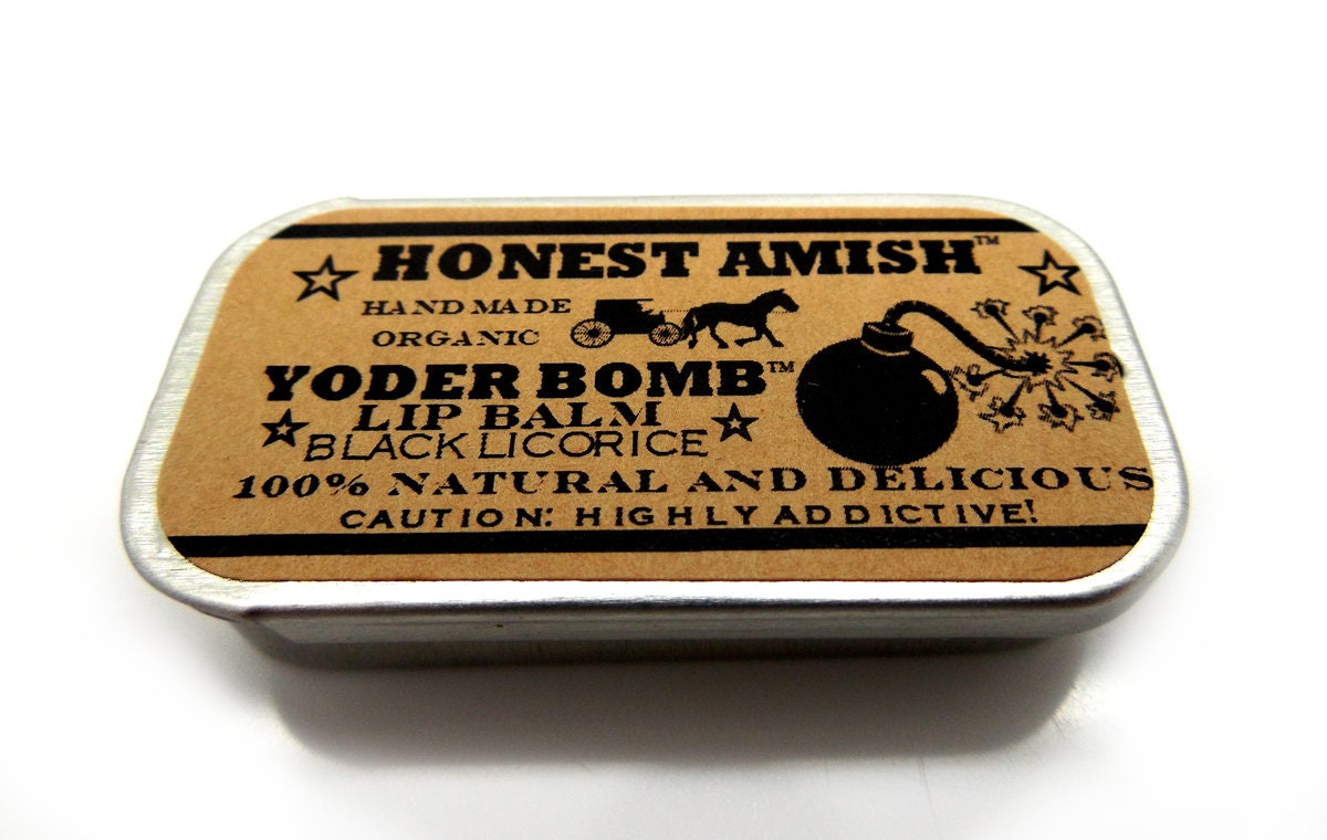 YODER BOMB - Black Licorice Lip Balm - natural, organic, and delicous…