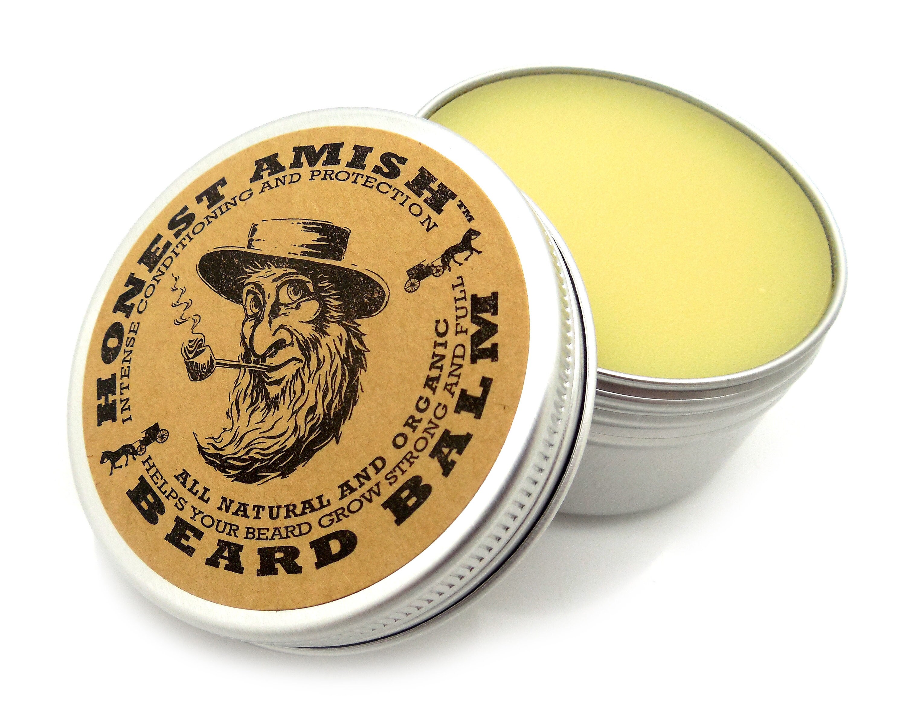 Honest Amish Beard Balm Men's Leavein Beard Conditioner Etsy