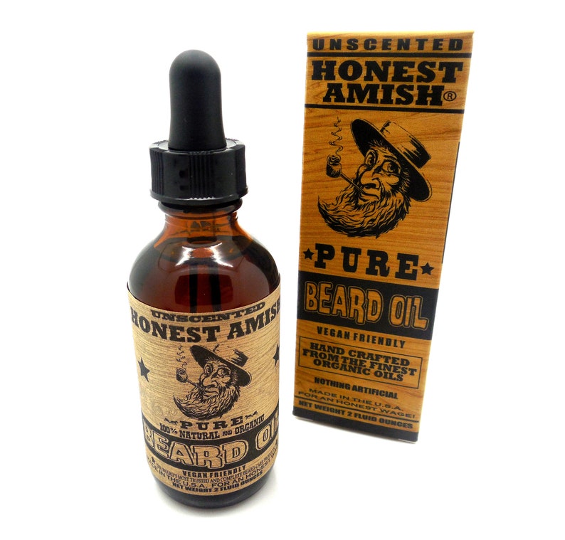 Honest Amish PURE Beard Oil 2 Ounce Fragrance Free Etsy