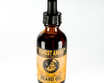 Honest Amish - Aceite de barba PURO - 2 onzas - Sin fragancia