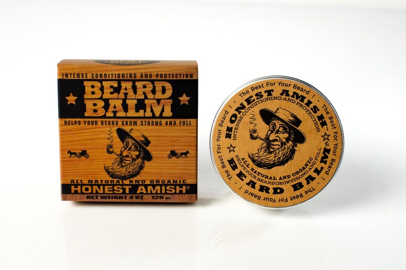 Honest Amish Beard Balm Men's Leave-in Beard Conditioner and Tamer All Natural and ORGANIC with Argan THE BEST image 3