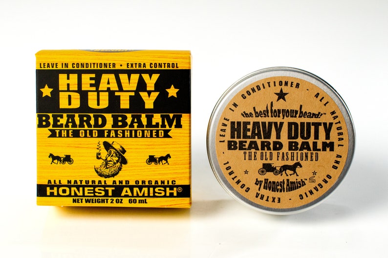 Honest Amish Heavy Duty Beard Balm 2 ounce tin Beard Conditioner image 3