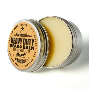 Honest Amish Heavy Duty Beard Balm 2 ounce tin Beard Conditioner image 2