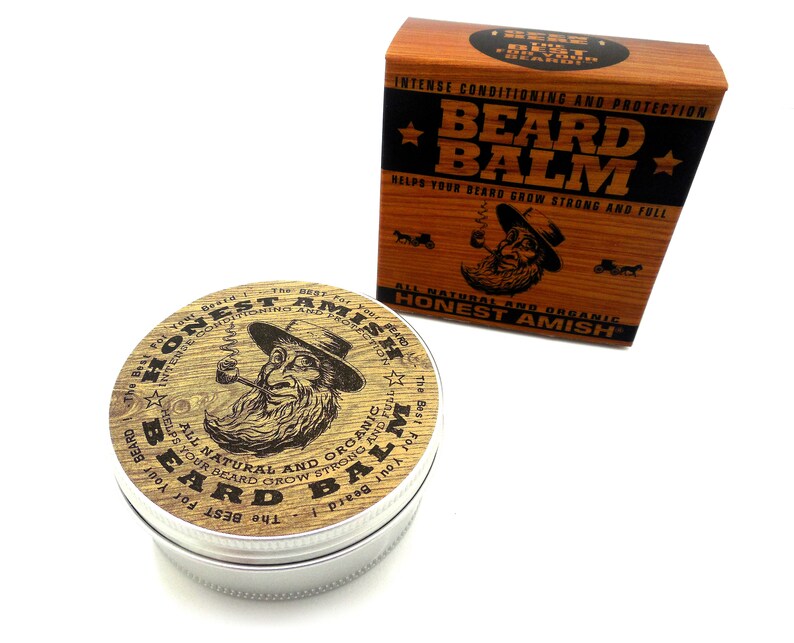 Honest Amish Beard Balm 4 OUNCE TIN Big Natural and Etsy