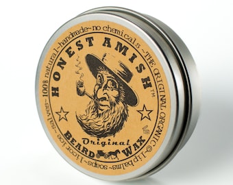 Beard Wax - ORIGINAL - 100 % Natural and Organic by Honest Amish