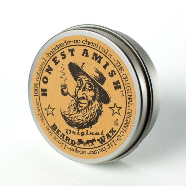 Beard Wax - ORIGINAL - 100 % Natural and Organic by Honest Amish