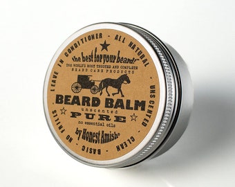 Honest Amish Pure Unscented Beard Balm 2oz