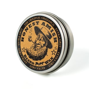 EXTRA Grit Beard Wax  -by Honest Amish - 100 % Natural and Organic - Hair Control Wax
