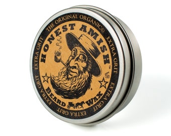 EXTRA Grit Beard Wax  -by Honest Amish - 100 % Natural and Organic - Hair Control Wax