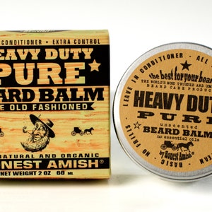 Honest Amish Heavy Duty PURE-Fragrance Free 2 ounce tin Beard Conditioner image 2