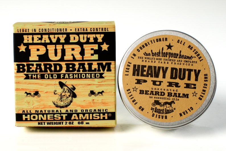 Honest Amish Heavy Duty PURE-Fragrance Free 2 ounce tin Beard Conditioner image 2