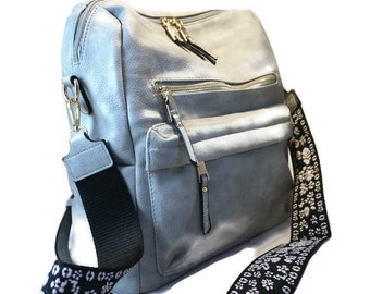 ShutterTote DSLR Camera Backpack: Vegan Faux Leather Bag