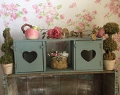 Vintage Curio Cabinet,.Shabby Chic wall cabinet,French Farmhouse decor, Painted wall cabinet,Primitive Cabinet - Nursery storage, girls room