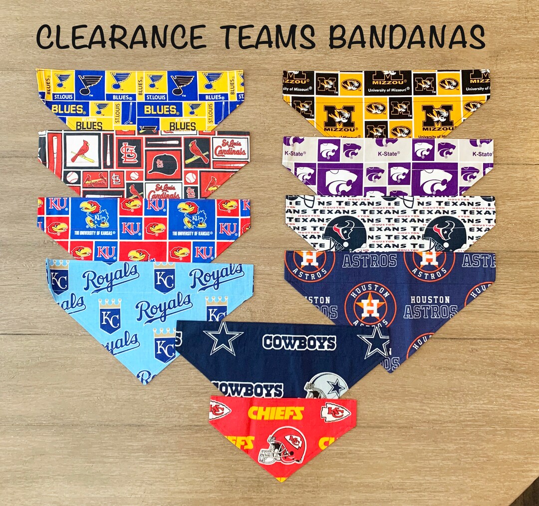 60 OFF Clearance Dog Collar Bandanas Sports Teams Etsy