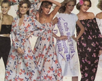 Vintage 1970s McCall’s 5905 The SHIRR Thing Dresses, tops, coverups and pants sewing Pattern all sizes