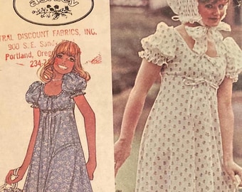 Vintage 1970s McCall's 4547 LAURA ASHLEY Sewing Pattern Size 16 Bust 38