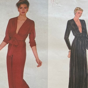 RARE Vintage 1970&#39;s Vogue 2254 French Boutique RENATA Sewing Pattern Size 12 Bust 34 FF