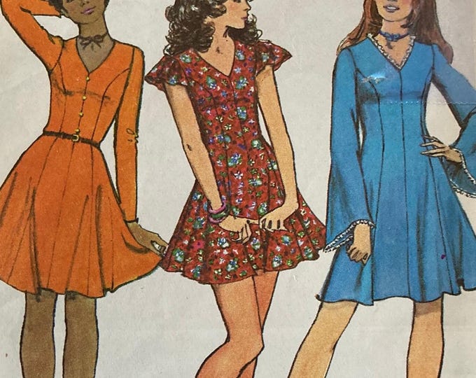 Vintage 1970's Simplicity 6389 Sewing Pattern Size 12 Bust 34 - Etsy