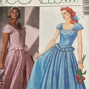 Vintage 1980's McCall's 3557 Laura Ashley Sewing Pattern Size 12 Bust 34 FF