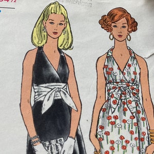 Vintage 1970&#39;s Vogue 7594 Kleid Schnittmuster Größe 10 Büste 32.5 oder Größe 14 Büste 36