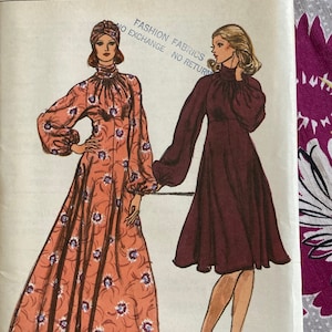 RARE Vintage 1970's Butterick 9041 Sewing Pattern Size 12 Bust 34 or ...