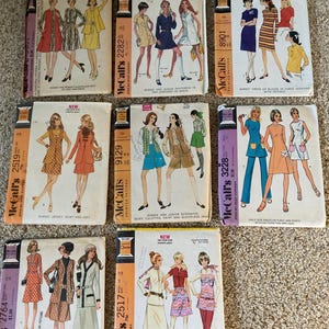 Vintage 1960s 70s McCalls Sewing Pattern Choice