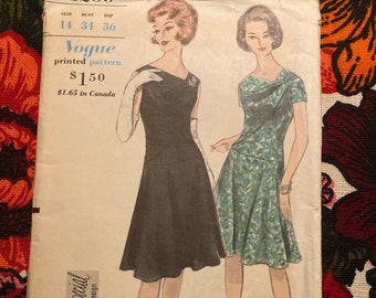 Vogue Special Design Pattern 4248 34 Bust Size 16 60s Vintage Sewing One Piece Dress And Crop Jacket Sewing Fiber Sewing Needlecraft Lifepharmafze Com