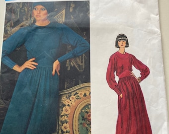Vintage 1970's Vogue 1144 Couturier Design Jean Muir Sewing Pattern Size 10 Bust 32.5