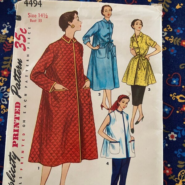 Vintage 1950s simplicity 4494 sewing pattern