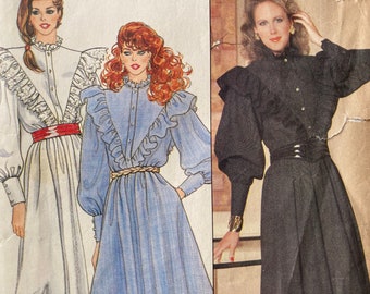 Vintage 1980s Simplicity 5607 Gunne Sax Sewing Pattern Size