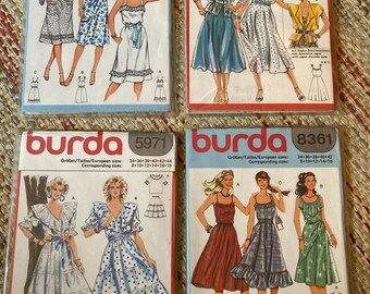 Vintage 1980s Burda 7887, 5971, 8361, or 5994 Sewing Pattern FF