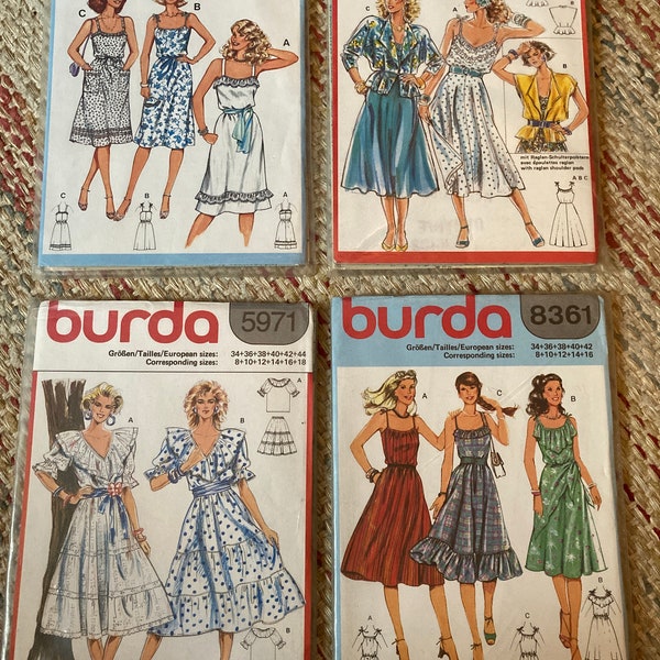 Vintage 1980s Burda 7887, 5971, 8361, or 5994 Sewing Pattern FF