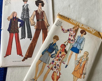 Vintage 1970s Simplicity 8694 or 8557 Sewing Pattern Size U CHOOSE