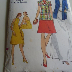 Vintage 1970er Jahre Vogue 8311 Halfter Kleid und Jacke, Größe 8, Oberweite 90 cm Bild 2