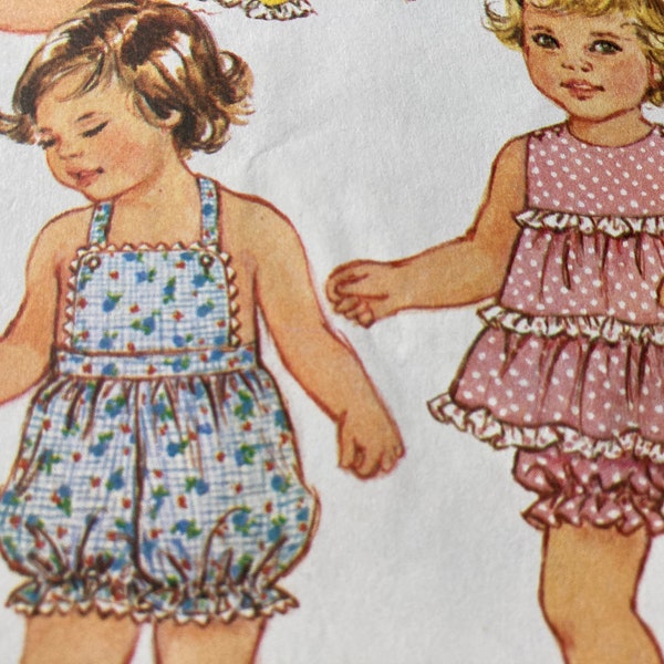Vintage 1980s Simplicity 5956 sewing pattern size 6 months