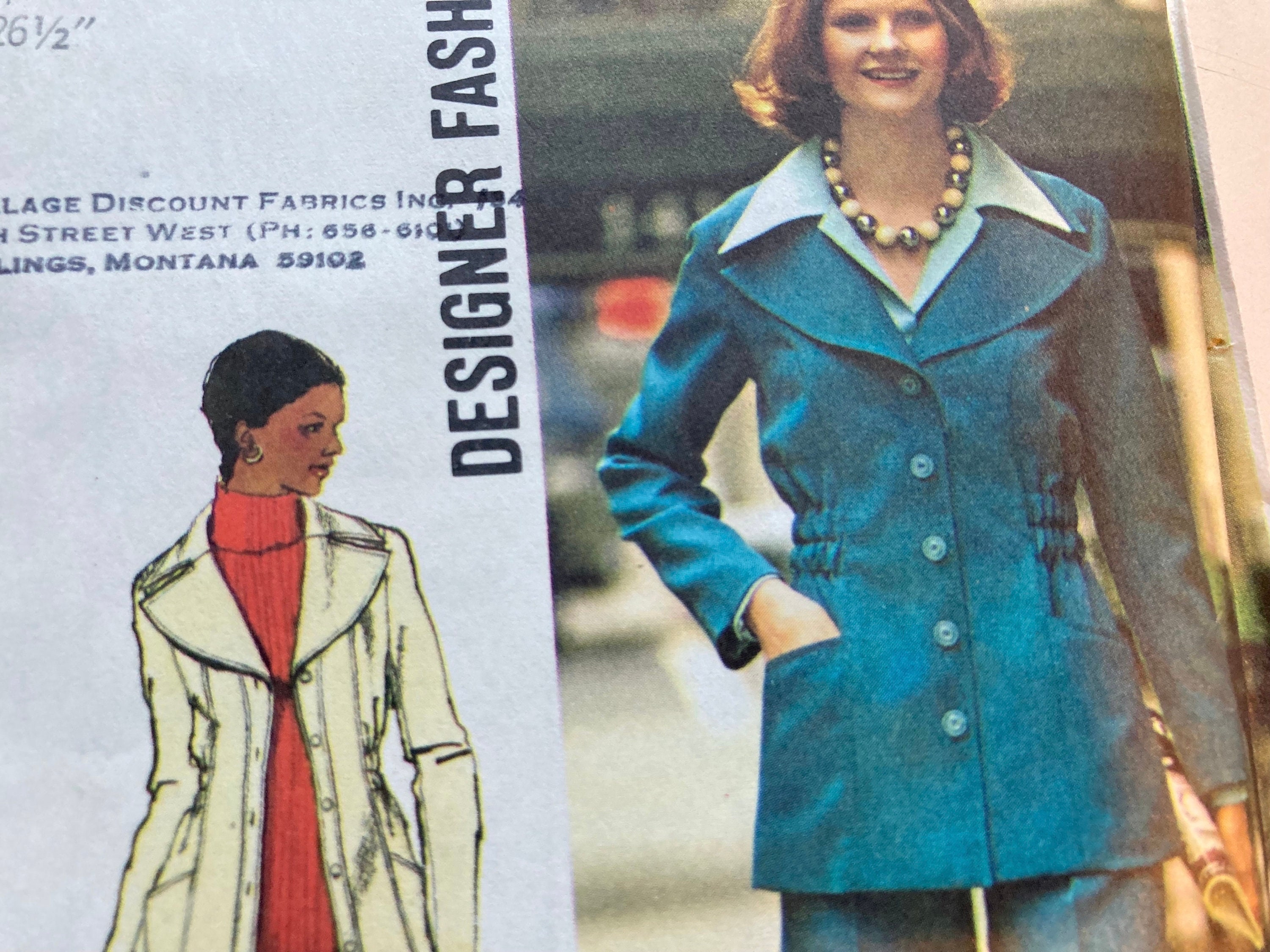 Vintage 1970's Simplicity 5868 Sewing Pattern Size 12 Bust 34 FF - Etsy