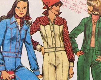 Vintage 1970's Simplicity 6620 Sewing Pattern Size 7jp & 9jp or  Size 11 and 13jp Sewing Pattern Bust 34/35