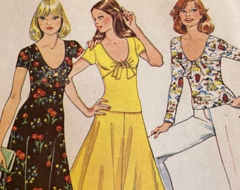 Vintage 1970s McCall’s 4438 sewing pattern size 14 Bust 36