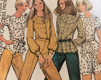 Vintage 1970s McCall’s 4134 Schnittmuster Size 10 Büste 32.5 or Size 14 Büste 36