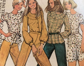 Vintage 1970s McCall’s 4134 sewing pattern Size 10 Bust 32.5