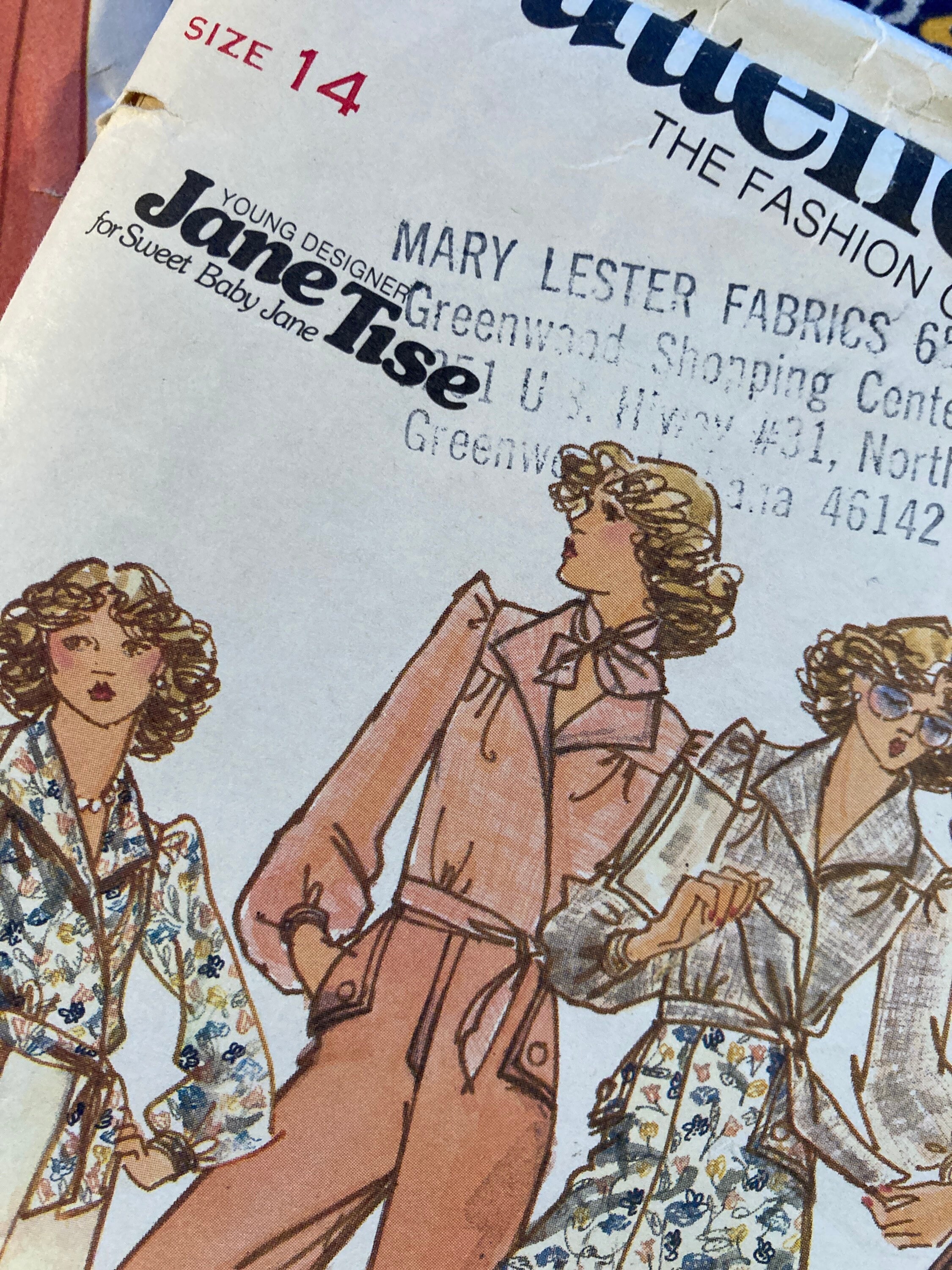 Patron De Couture Vintage Butterick 4100 - Robe Années 1970 - Taille B34 - Jane Tise - Neuf Non Découpé