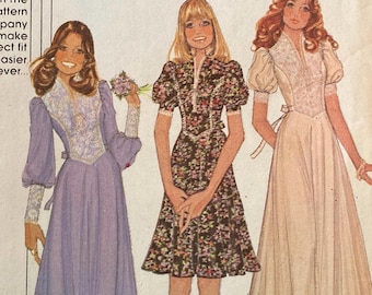 Vintage 1970s McCall's 4281 Sewing Pattern Size 8-10-12 or Size 10-12-14